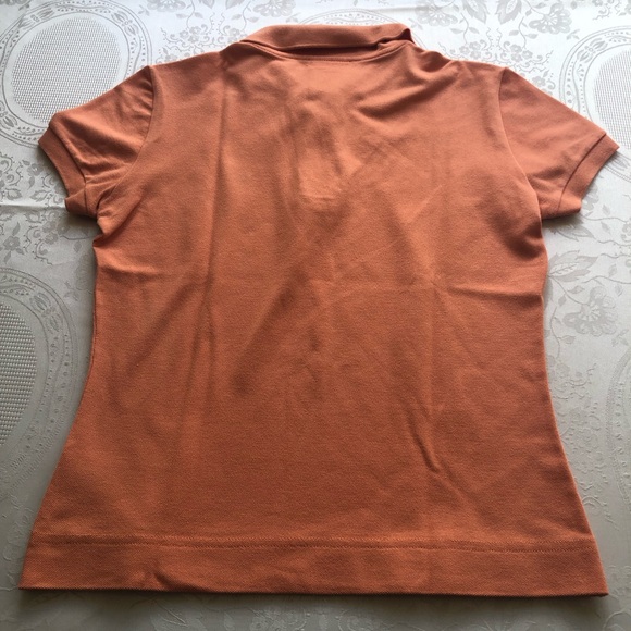 Lacoste Kids Girls Size 38(XS-S) Peach Polo Shirt Small Logo Short Sleeves Top - Picture 13 of 16